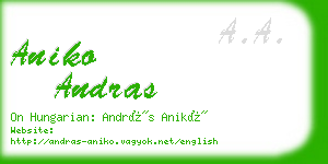 aniko andras business card